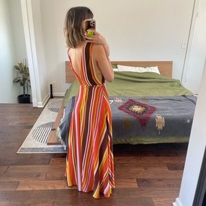 Plunge maxi dress